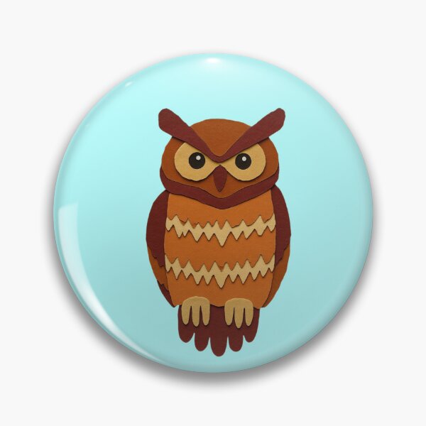 Item preview, Owl, Adorable Animals Series, Minimalist Illustration, Kids Paper Collage designed and sold by SWSandraWechner.