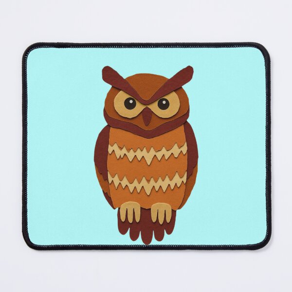Item preview, Owl, Adorable Animals Series, Minimalist Illustration, Kids Paper Collage designed and sold by SWSandraWechner.