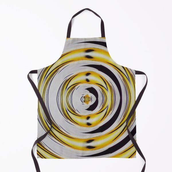Aperçu de l'œuvre Hypnotic Circular Floral Pattern – Abstract Yellow Black Design créée et vendue par SilentBloomLab.