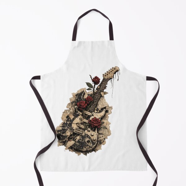 Item preview, Distressed Electric Guitar with Red Roses designed and sold by jgvisualarts.