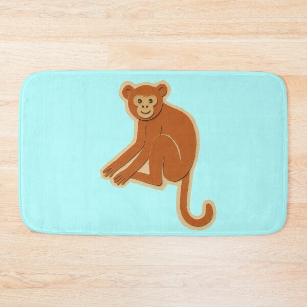 Item preview, Cute Monkey, Adorable Animals Series, Minimalist Illustration, Kids Paper Cut designed and sold by SWSandraWechner.