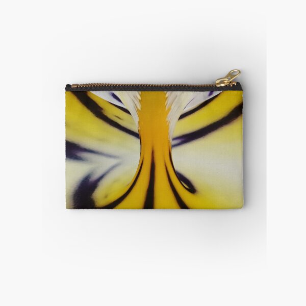 Aperçu de l'œuvre Abstract Floral Motion – Yellow Black Artistic Design créée et vendue par SilentBloomLab.