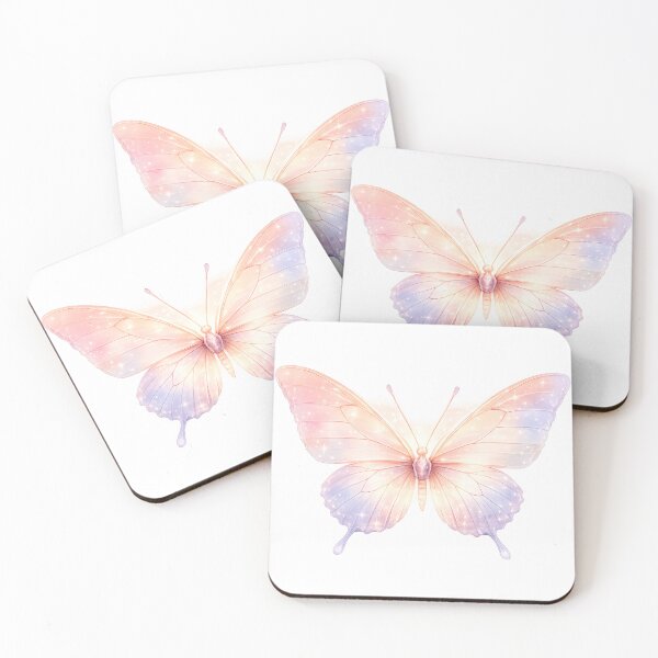 Item preview, Soft Pastel Butterfly Glow – Minimal Aesthetic Ethereal Butterfly Design designed and sold by DreamelleStudio.