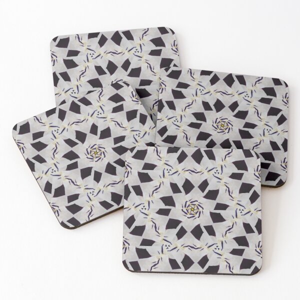 Aperçu de l'œuvre Geometric Floral Pattern – Black White Abstract Design créée et vendue par SilentBloomLab.