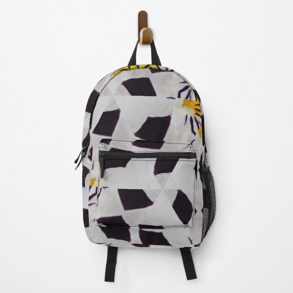 Aperçu de l'œuvre Geometric Floral Pattern – Yellow Black Abstract Symmetry créée et vendue par SilentBloomLab.