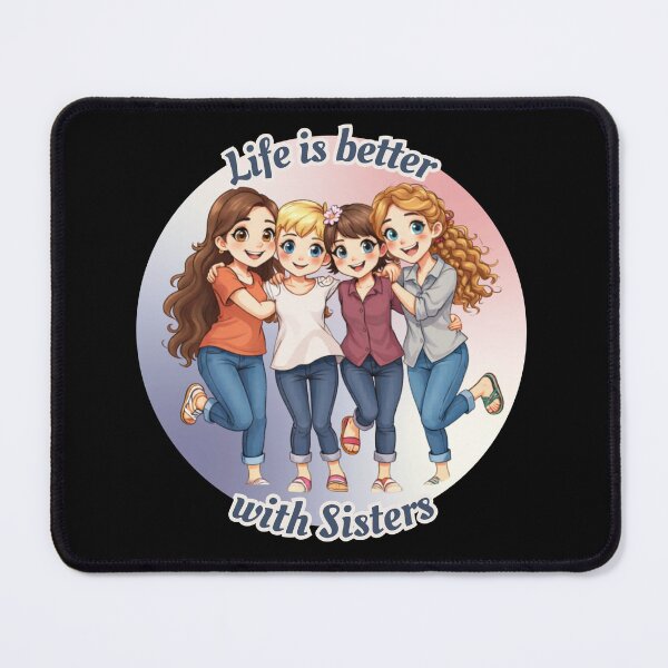 Item preview, Life Is Better With Sisters – Cute Sister Gift designed and sold by Silaris Designs.