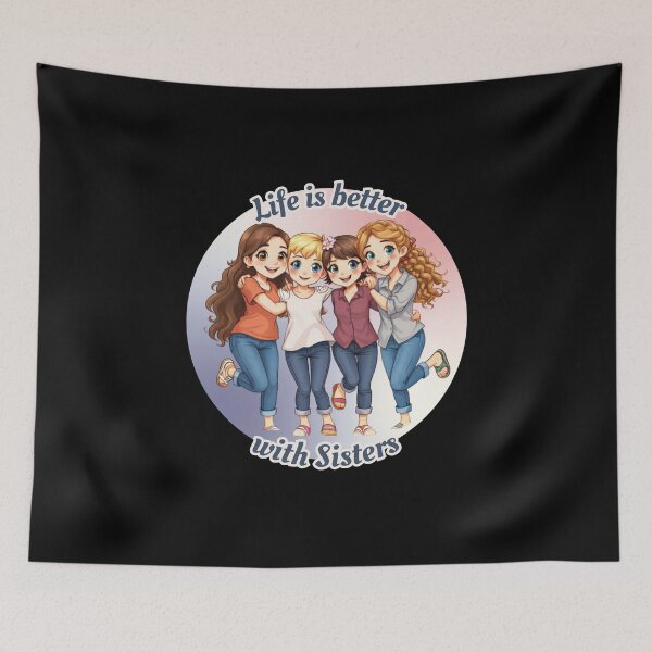 Item preview, Life Is Better With Sisters – Cute Sister Gift designed and sold by Silaris Designs.