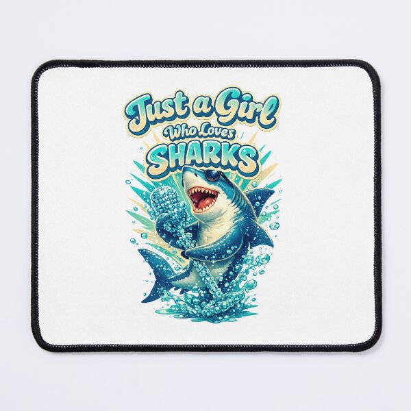 Item preview, Just a Girl Who Loves Sharks designed and sold by LuveraxArt.