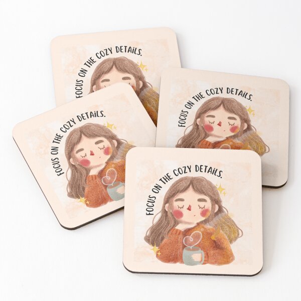 Item preview, Focus On The Cozy Details Watercolor Girl designed and sold by CozyMuse.