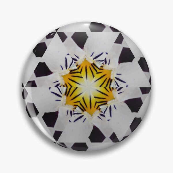 Item preview, Star Floral Pattern – Hypnotic Yellow Black Kaleidoscope designed and sold by SilentBloomLab.