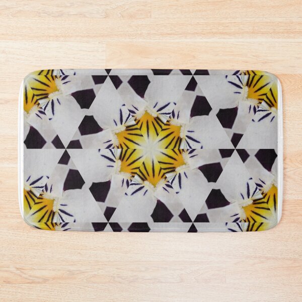 Item preview, Star Floral Pattern – Hypnotic Yellow Black Kaleidoscope designed and sold by SilentBloomLab.