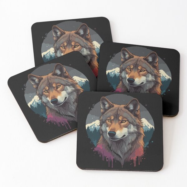 Item preview, Lone Wolf Mountains Boho Forest Mystical Graphic designed and sold by wingstar.