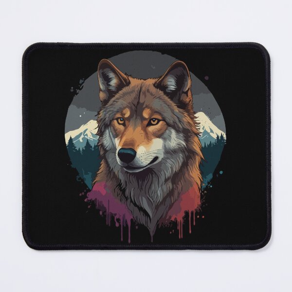 Item preview, Lone Wolf Mountains Boho Forest Mystical Graphic designed and sold by wingstar.