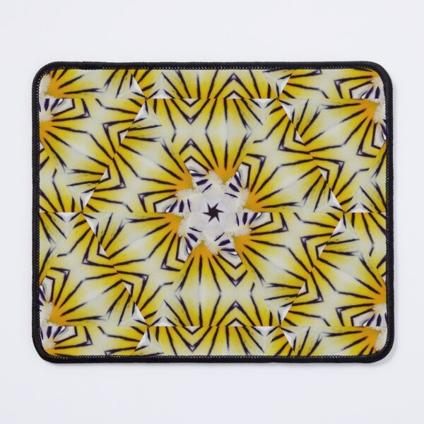 Item preview, Dynamic Floral Pattern – Abstract Yellow Black Composition designed and sold by SilentBloomLab.