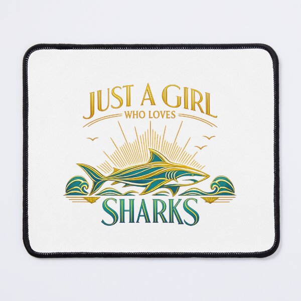 Item preview, Just a Girl Who Loves Sharks designed and sold by LuveraxArt.