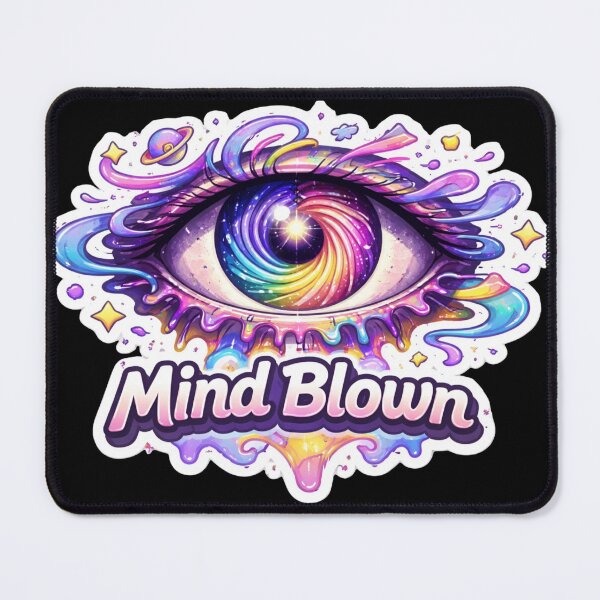 Item preview, Mind Blown Psychedelic Eye Sticker – Trippy Colorful Aesthetic Design designed and sold by VENUK-ART.