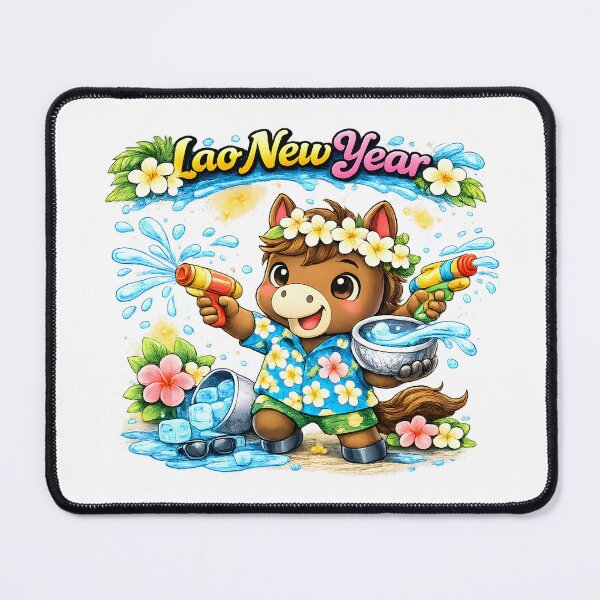 Item preview, Pi Mai Lao Cute Horse Water Festival Shirt designed and sold by AC Artwear.