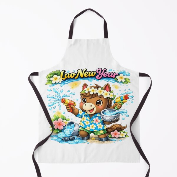 Item preview, Pi Mai Lao Cute Horse Water Festival Shirt designed and sold by AC Artwear.