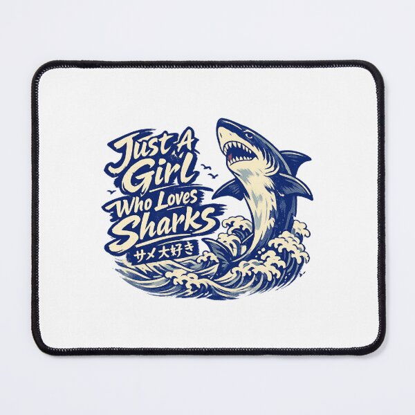 Item preview, Just a Girl Who Loves Sharks designed and sold by LuveraxArt.