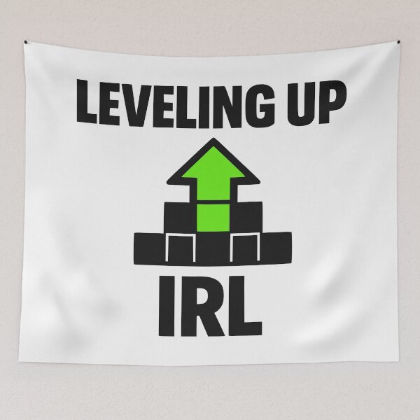 Item preview, Leveling Up IRL Retro Pixel Green Arrow designed and sold by FunFitLife Studio.