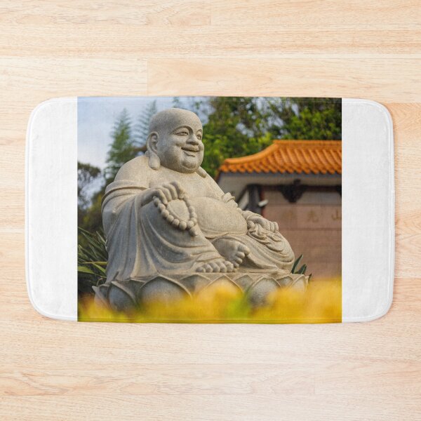 Item preview, Smiling Laughing Buddha Statue in Zen Garden designed and sold by agathamourao.
