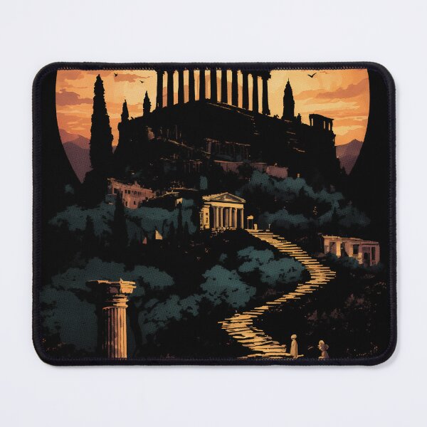 Item preview, Acropolis of Athens Negative Space Landscape – Surreal Parthenon Sunset Art designed and sold by JacksoonLester.