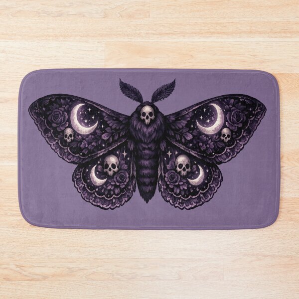 Item preview, Dark Romance Gothic Death Moth Sticker —  Celestial Skull Crescent Moon Roses Purple designed and sold by Ora-kuro.