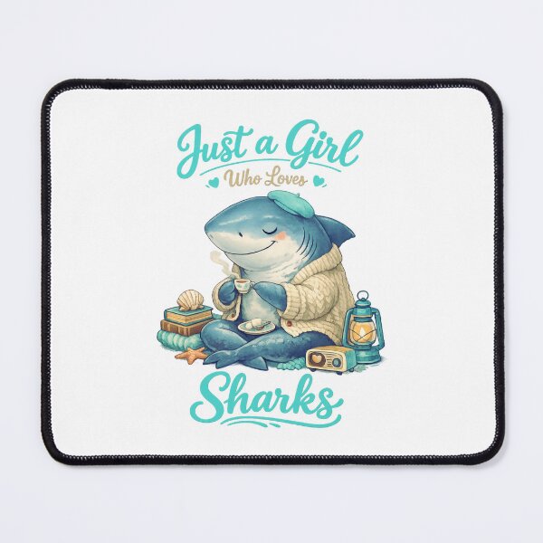 Item preview, Just a Girl Who Loves Sharks designed and sold by LuveraxArt.