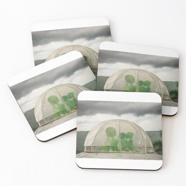 Item preview, Kitsch Green Aliens in UFO Dome Sci-Fi Humor designed and sold by agathamourao.
