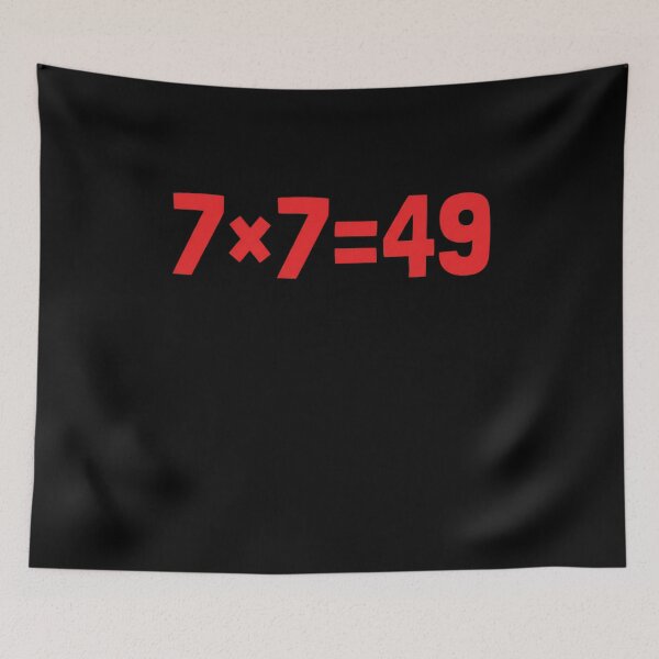 Item preview, 7×7=49 Multiplication Math Fact Education Student Teacher designed and sold by SofenArt.