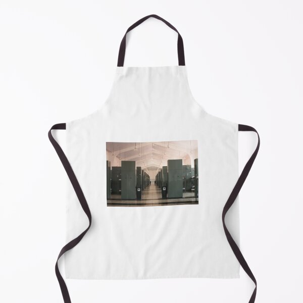 Item preview, Symmetrical Industrial Locker Room Liminal Space designed and sold by agathamourao.