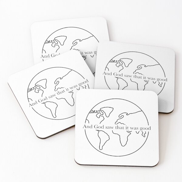 Item preview, God Saw That is was Good – Genesis 1:10 Bible Verse, Minimalist Earth designed and sold by The Prose Atelier.
