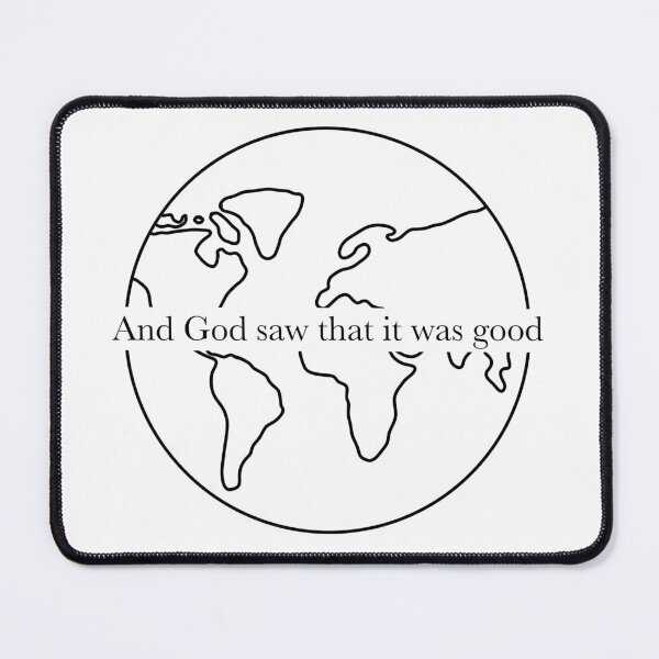 Item preview, God Saw That is was Good – Genesis 1:10 Bible Verse, Minimalist Earth designed and sold by The Prose Atelier.