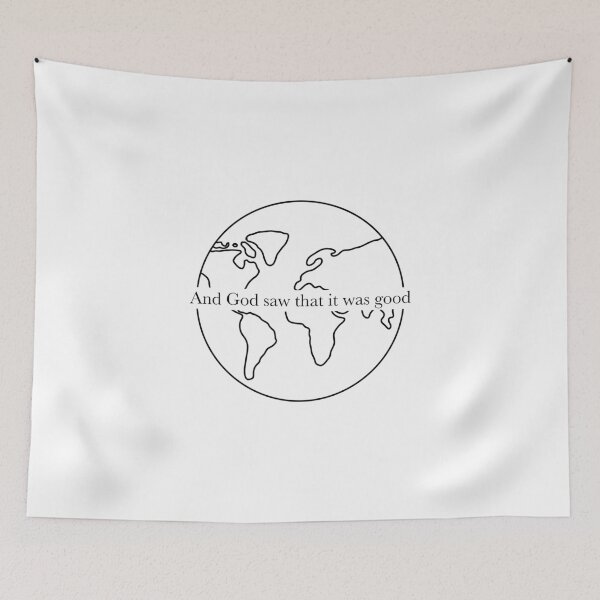 Item preview, God Saw That is was Good – Genesis 1:10 Bible Verse, Minimalist Earth designed and sold by The Prose Atelier.