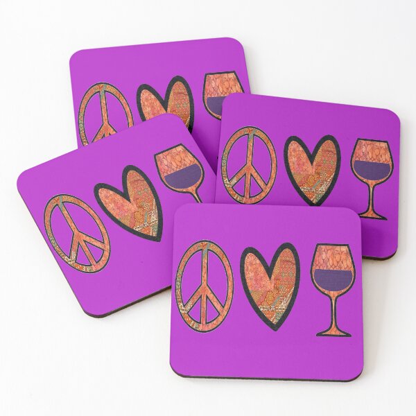 Item preview, Pink Peace Love & Wine  designed and sold by artbyomega.