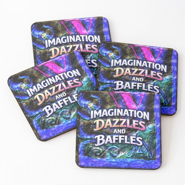 Item preview, imagination dazzles and baffles colorful typographic abstract design designed and sold by SmashingDeals.