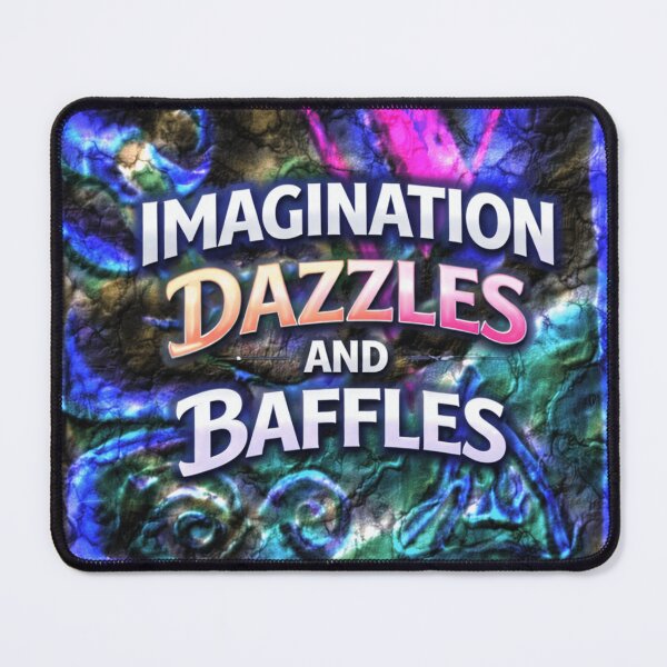 Item preview, imagination dazzles and baffles colorful typographic abstract design designed and sold by SmashingDeals.