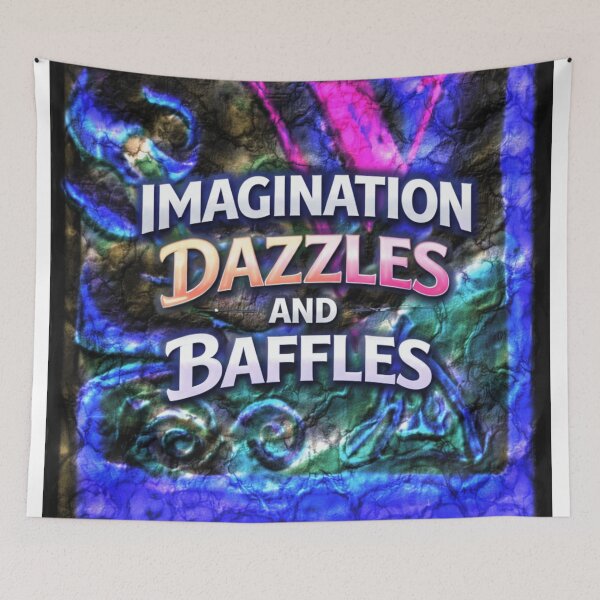 Item preview, imagination dazzles and baffles colorful typographic abstract design designed and sold by SmashingDeals.