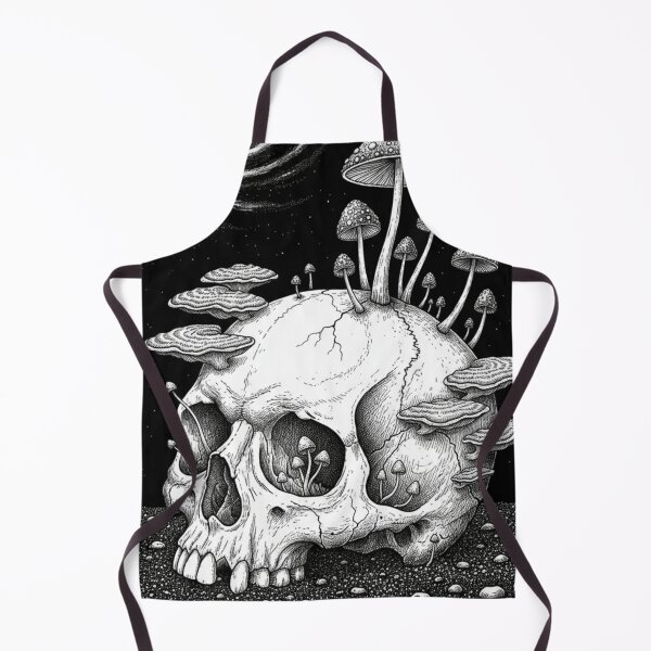 Item preview, Cráneo Micelio Oscuro – Arte Fungi Gótico designed and sold by HeyHas.