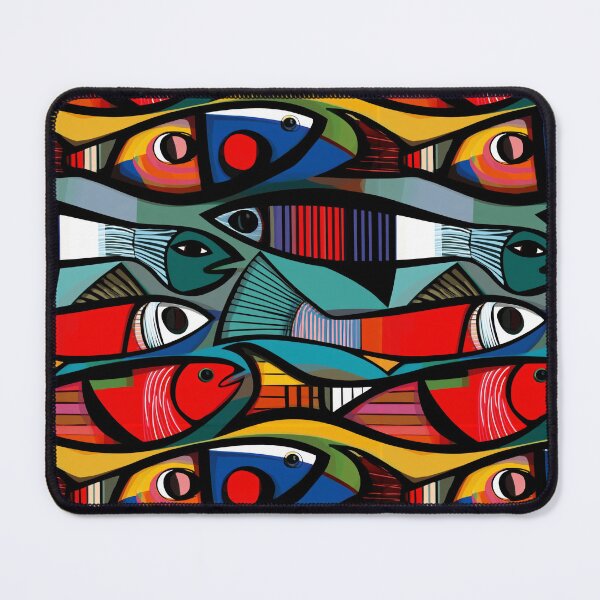 Item preview, Mid-Century Modern Geometric Fish Art designed and sold by dawnleblanc55.