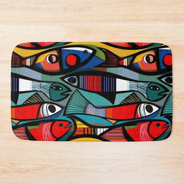 Item preview, Mid-Century Modern Geometric Fish Art designed and sold by dawnleblanc55.
