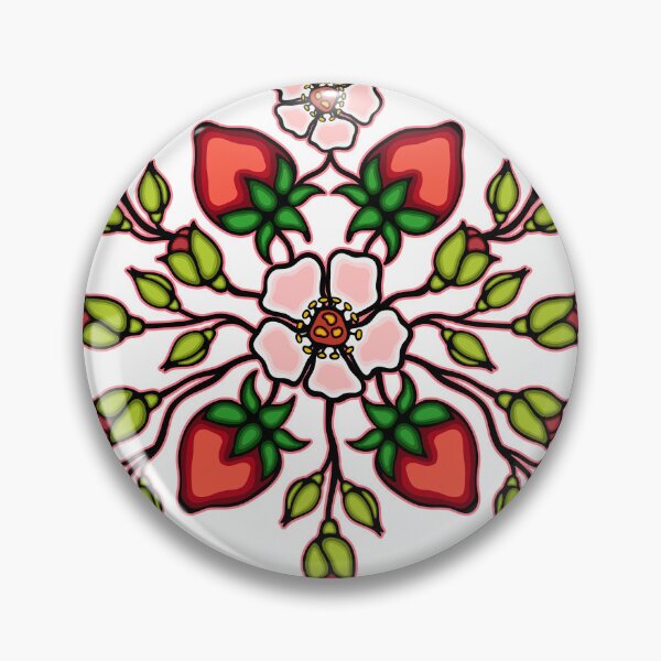 Item preview, Strawberry Blossom ode’imin waabigwan designed and sold by WAWEZHI.