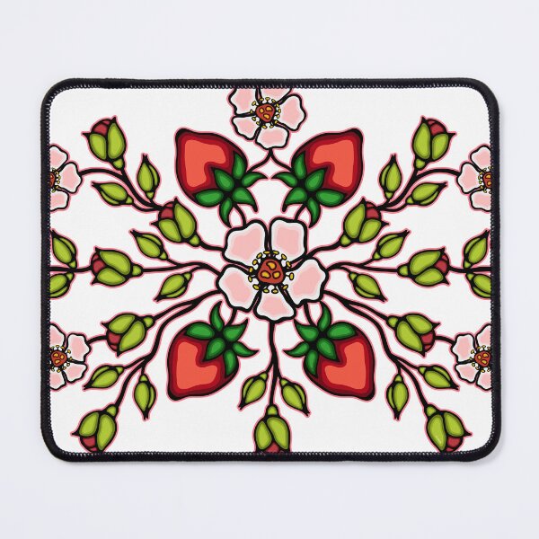 Item preview, Strawberry Blossom ode’imin waabigwan designed and sold by WAWEZHI.