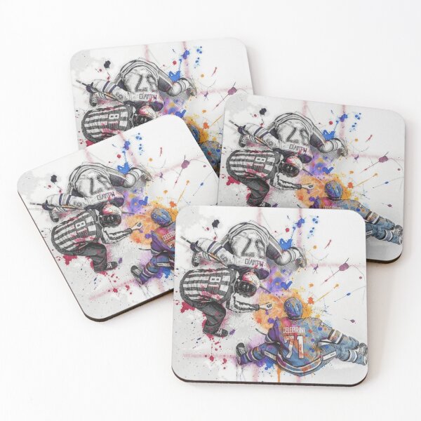Item preview, Faceoff Action Art – Watercolor Splatter Hockey Tribute designed and sold by Thogan0416.