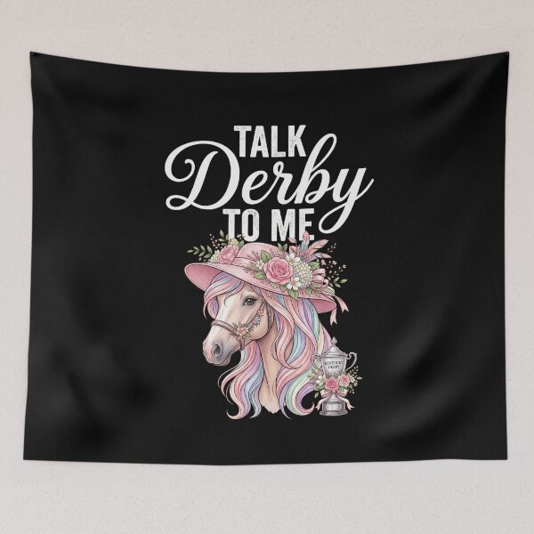 Item preview, Talk Derby To Me Horse Racing Derby Fan Equestrian Lover designed and sold by SofenArt.