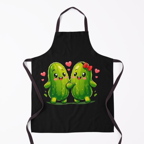Item preview, Funny Cute Pickle Couple Sticker – Kawaii Pickles in Love, Romantic Food Cartoon, Cute Couple Laptop Sticker designed and sold by Basma Designs | Funny Shirts, Stickers & Mugs.