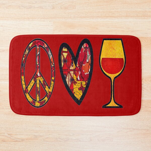 Item preview, Red Peace Love & Wine  designed and sold by artbyomega.