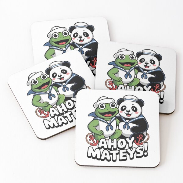 Item preview, Ahoy Mateys! Cute Sailor Frog & Panda Best Friends designed and sold by MWSailingClub.