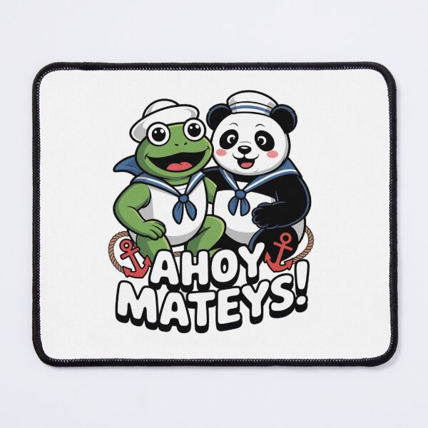 Item preview, Ahoy Mateys! Cute Sailor Frog & Panda Best Friends designed and sold by MWSailingClub.