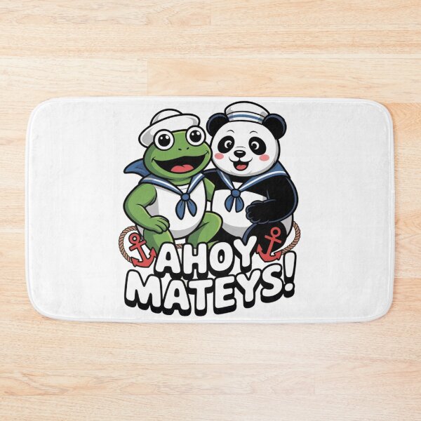Item preview, Ahoy Mateys! Cute Sailor Frog & Panda Best Friends designed and sold by MWSailingClub.